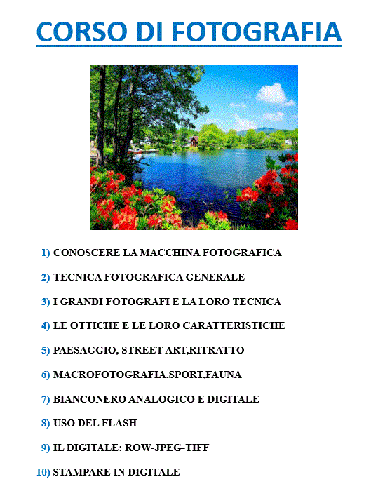 Corso di Fotografia